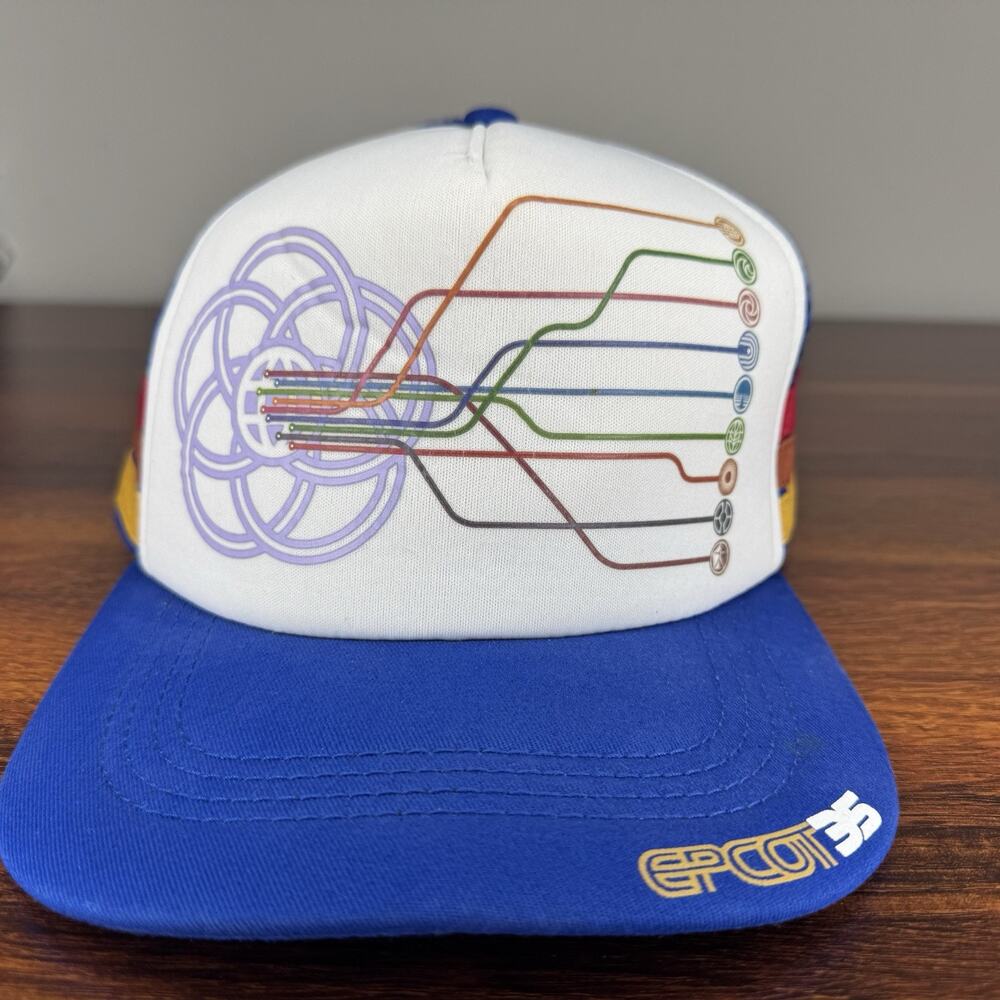 Disney Parks EPCOT 35th Anniversary Trucker Hat Adult Size Retro Style Cap